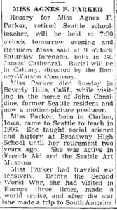 Obituary for Agnes Parker