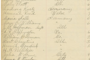 Row 2, image 1 of page containing Maria Solle burial record Row 2, image 1 of page containing Maria Solle burial record