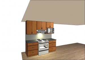 Kitchen mock-up, view 2