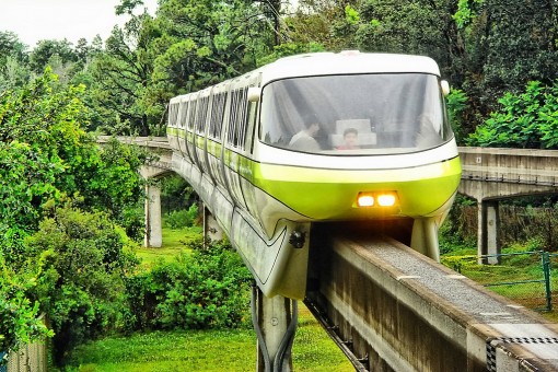 Disney Monorail Lime at MK Station