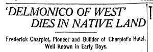 Rocky Mountain News - Delmonico of West Dies