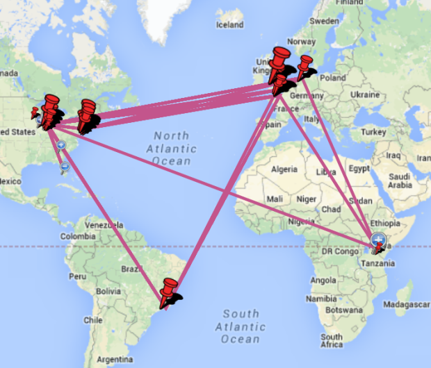 Teasdale travel map