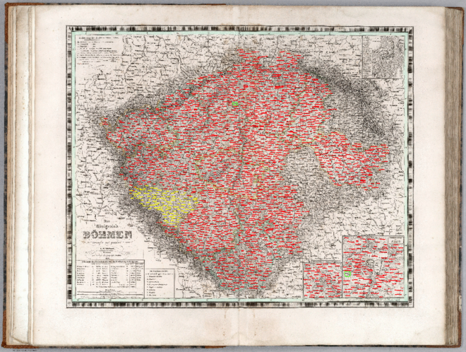 Map of Kingdom of Bohemia from Allgemeiner Hand Atlas der Ganzen Erde