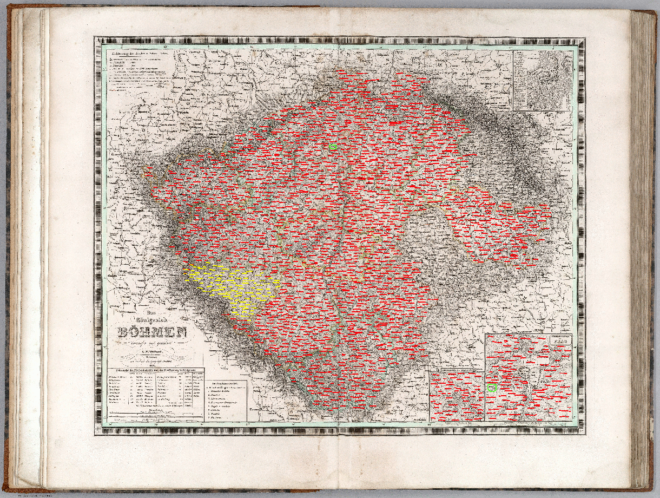 Map of Kingdom of Bohemia  from Allgemeiner Hand Atlas der Ganzen Erde