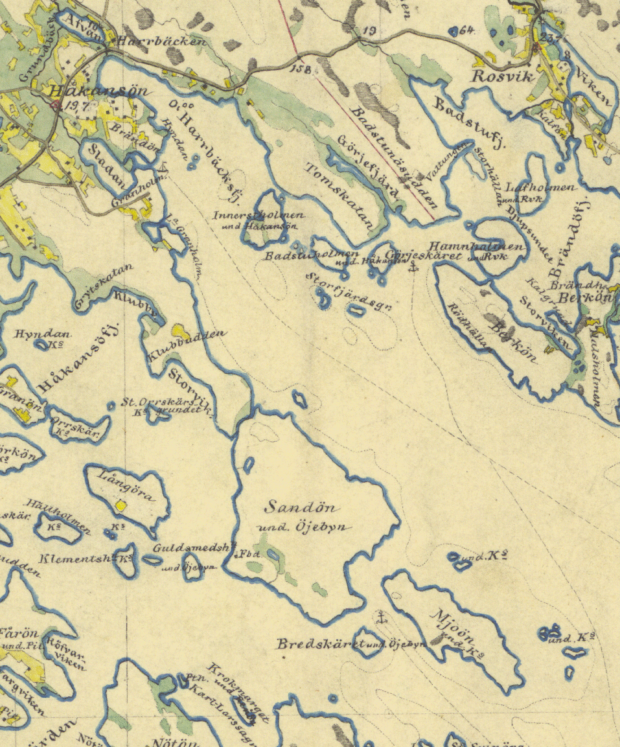 Map of Klubbviken from 1859-78